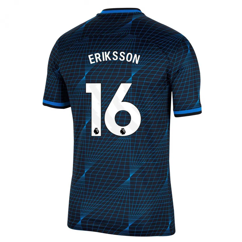 Danxen Niño Camiseta Magdalena Eriksson #16 Azul Oscuro 2ª Equipación 2023/24 La Camisa