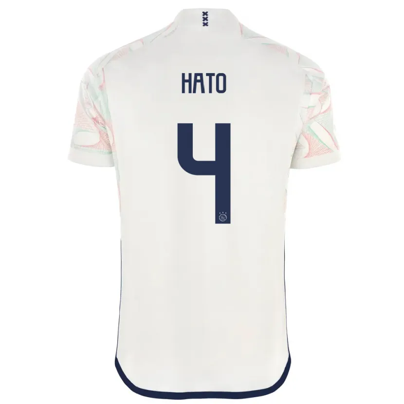 Danxen Niño Camiseta Jorrel Hato #4 Blanco 2ª Equipación 2023/24 La Camisa