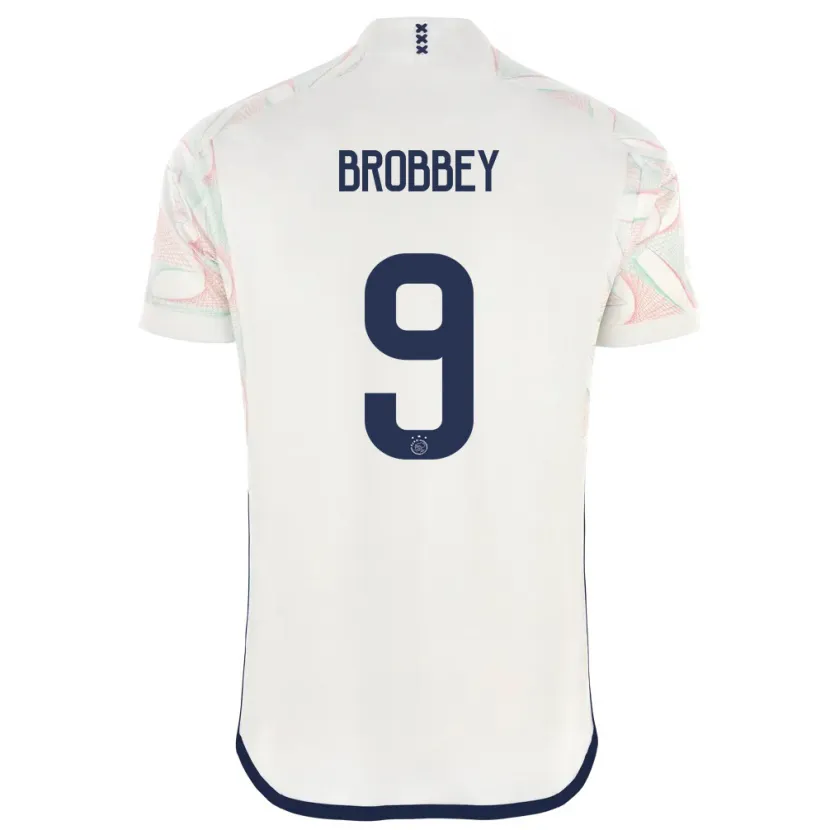 Danxen Niño Camiseta Brian Brobbey #9 Blanco 2ª Equipación 2023/24 La Camisa