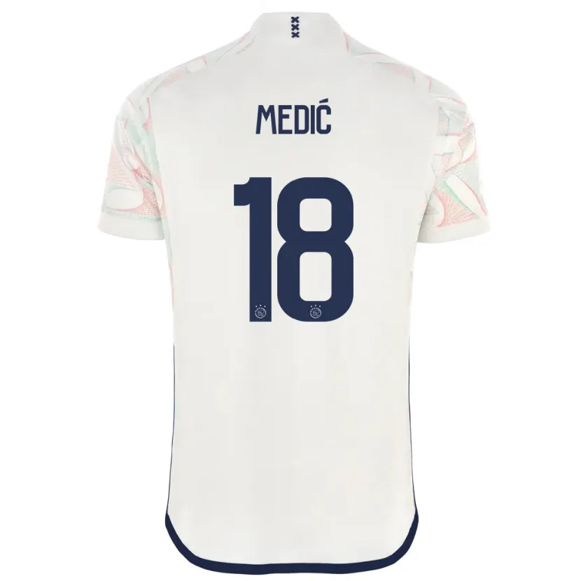 Danxen Niño Camiseta Jakov Medic #18 Blanco 2ª Equipación 2023/24 La Camisa