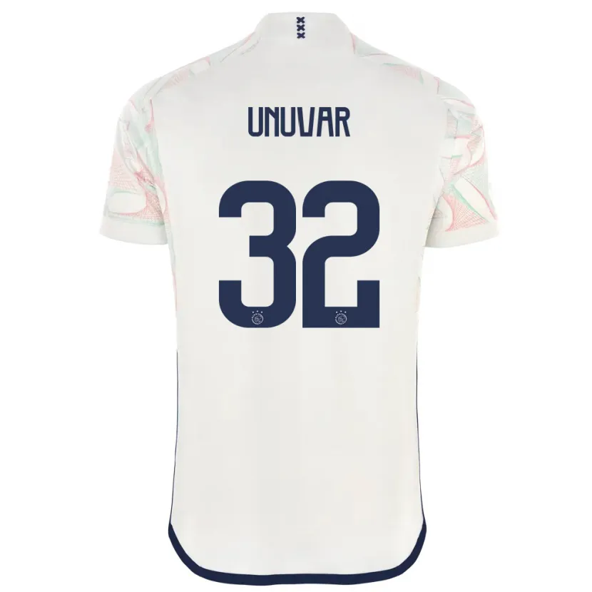 Danxen Niño Camiseta Naci Unuvar #32 Blanco 2ª Equipación 2023/24 La Camisa