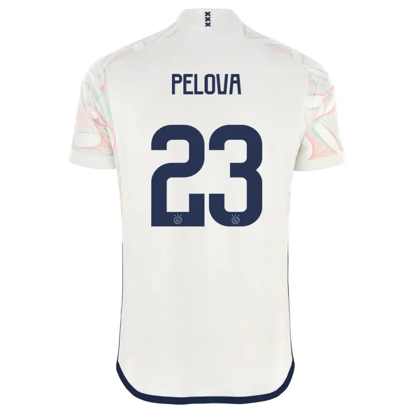 Danxen Niño Camiseta Victoria Pelova #23 Blanco 2ª Equipación 2023/24 La Camisa