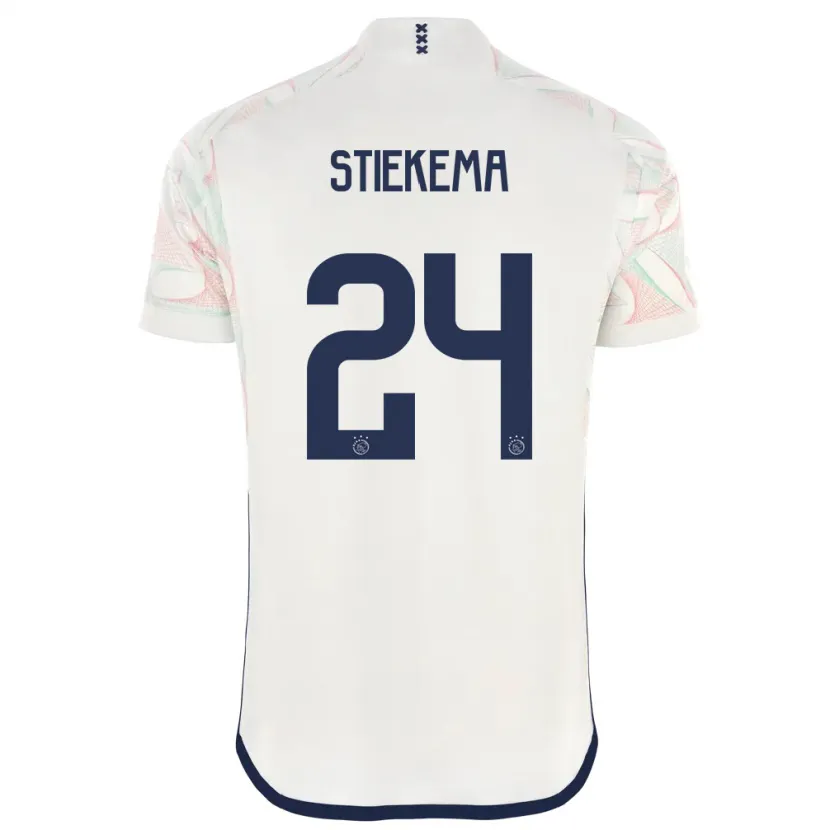 Danxen Niño Camiseta Iris Stiekema #24 Blanco 2ª Equipación 2023/24 La Camisa