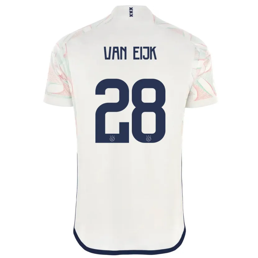 Danxen Niño Camiseta Regina Van Eijk #28 Blanco 2ª Equipación 2023/24 La Camisa