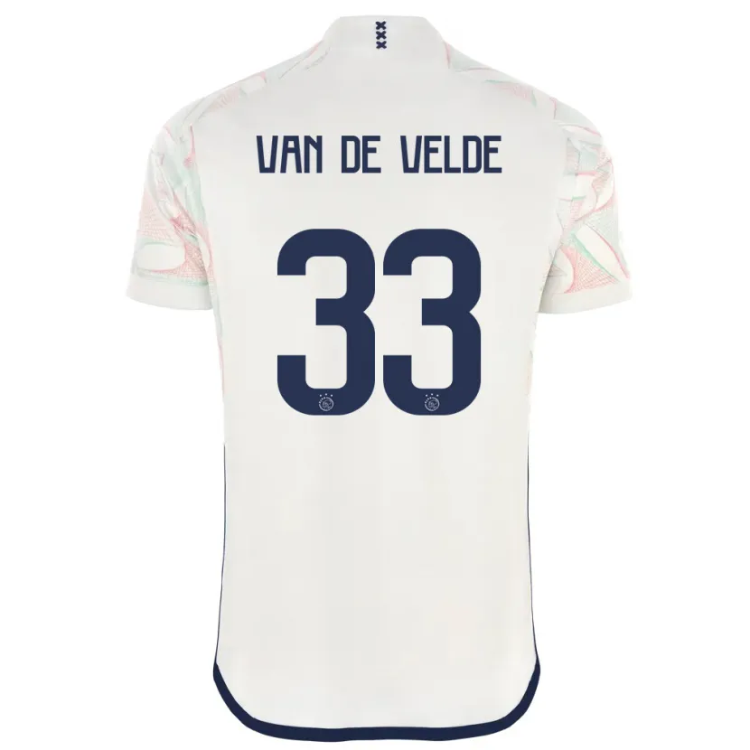 Danxen Niño Camiseta Jonna Van De Velde #33 Blanco 2ª Equipación 2023/24 La Camisa