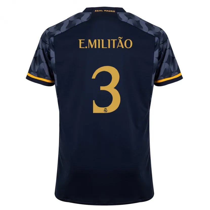 Danxen Niño Camiseta Éder Militão #3 Azul Oscuro 2ª Equipación 2023/24 La Camisa