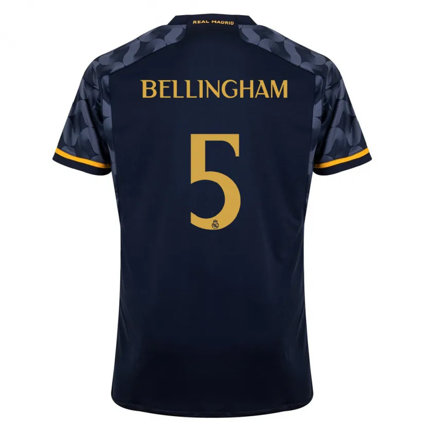 Danxen Niño Camiseta Jude Bellingham #5 Azul Oscuro 2ª Equipación 2023/24 La Camisa