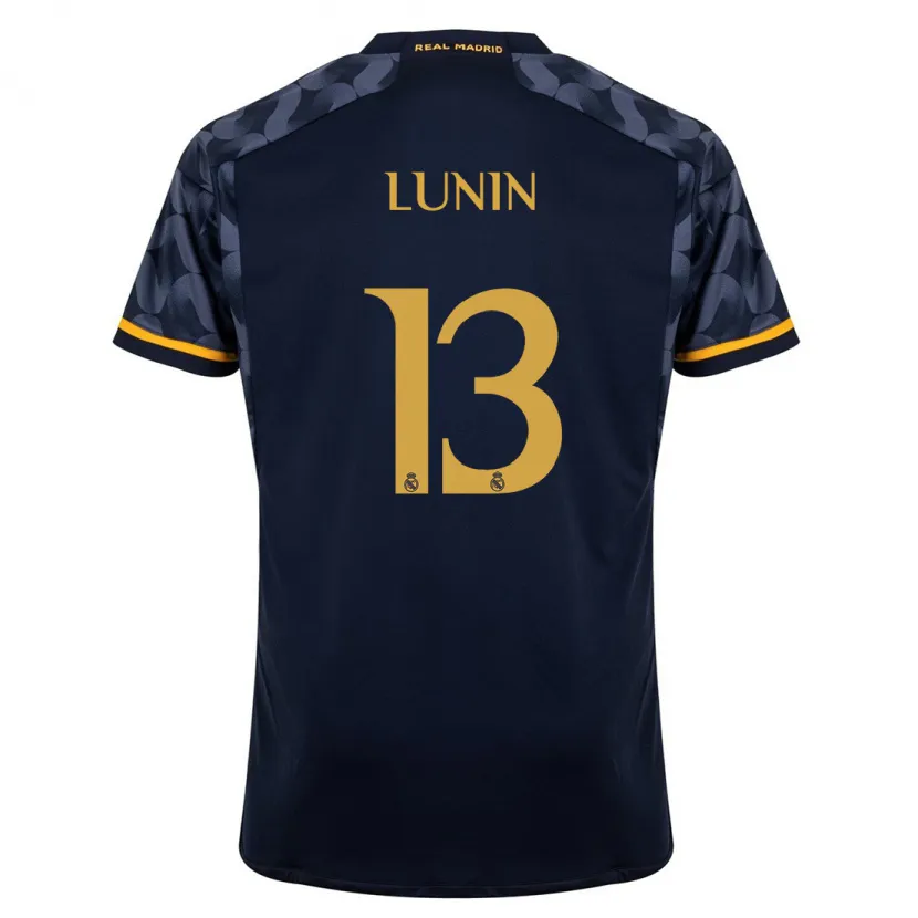 Danxen Niño Camiseta Andriy Lunin #13 Azul Oscuro 2ª Equipación 2023/24 La Camisa