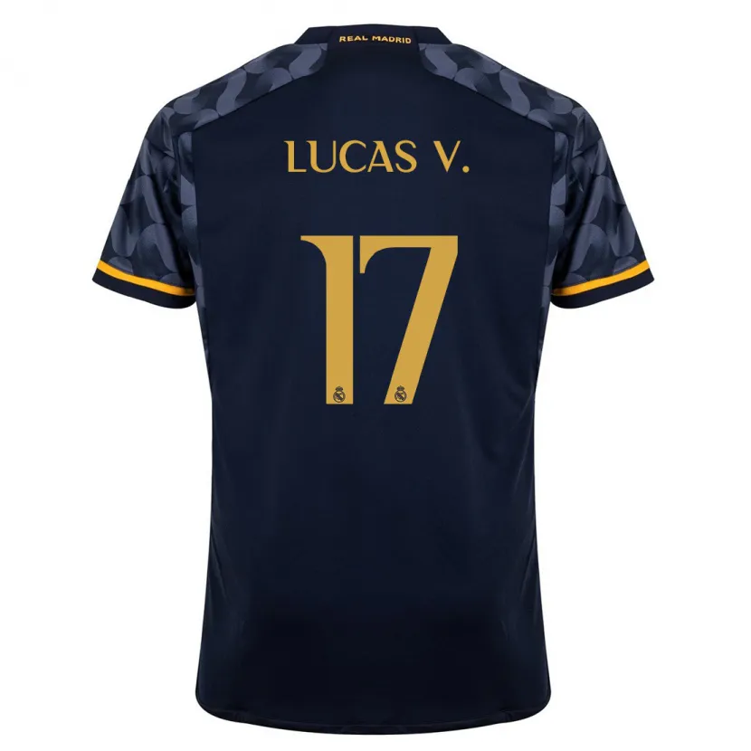 Danxen Niño Camiseta Lucas Vázquez #17 Azul Oscuro 2ª Equipación 2023/24 La Camisa