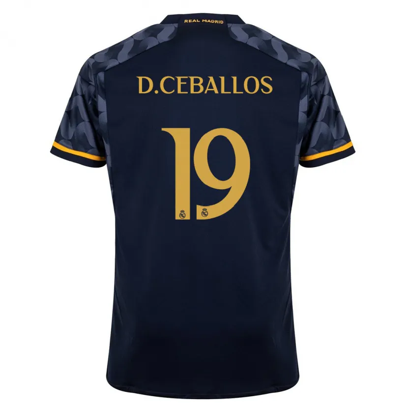 Danxen Niño Camiseta Dani Ceballos #19 Azul Oscuro 2ª Equipación 2023/24 La Camisa