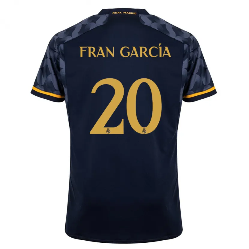 Danxen Niño Camiseta Fran García #20 Azul Oscuro 2ª Equipación 2023/24 La Camisa