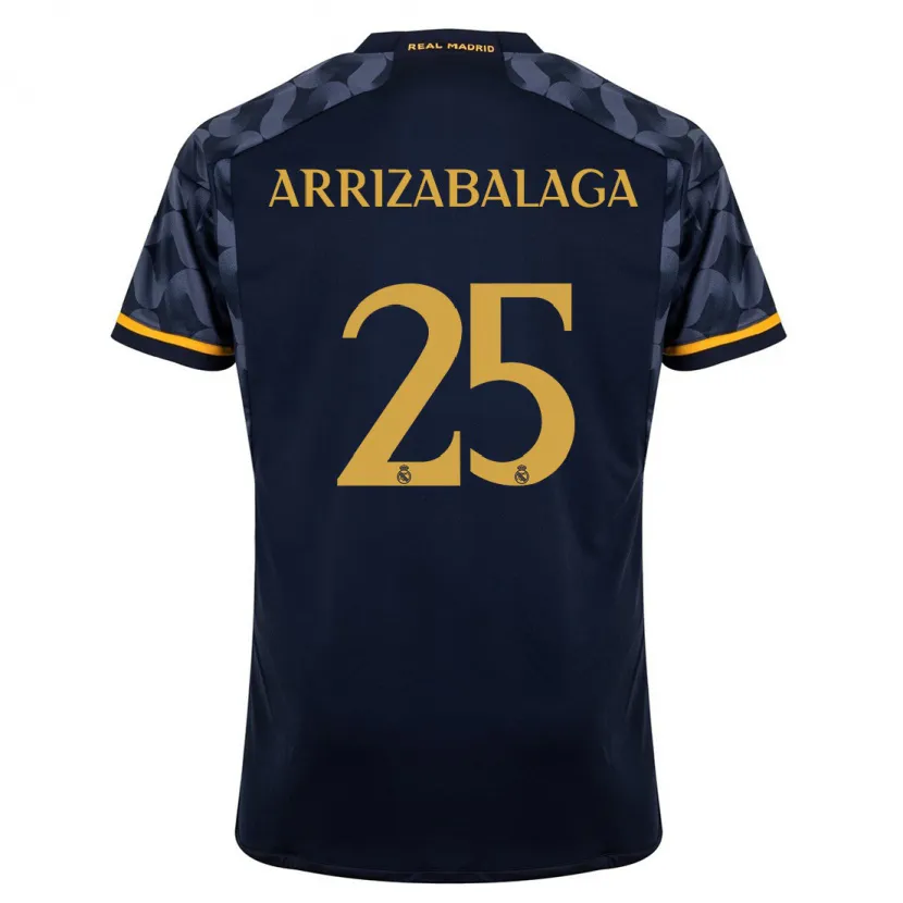 Danxen Niño Camiseta Kepa Arrizabalaga #25 Azul Oscuro 2ª Equipación 2023/24 La Camisa