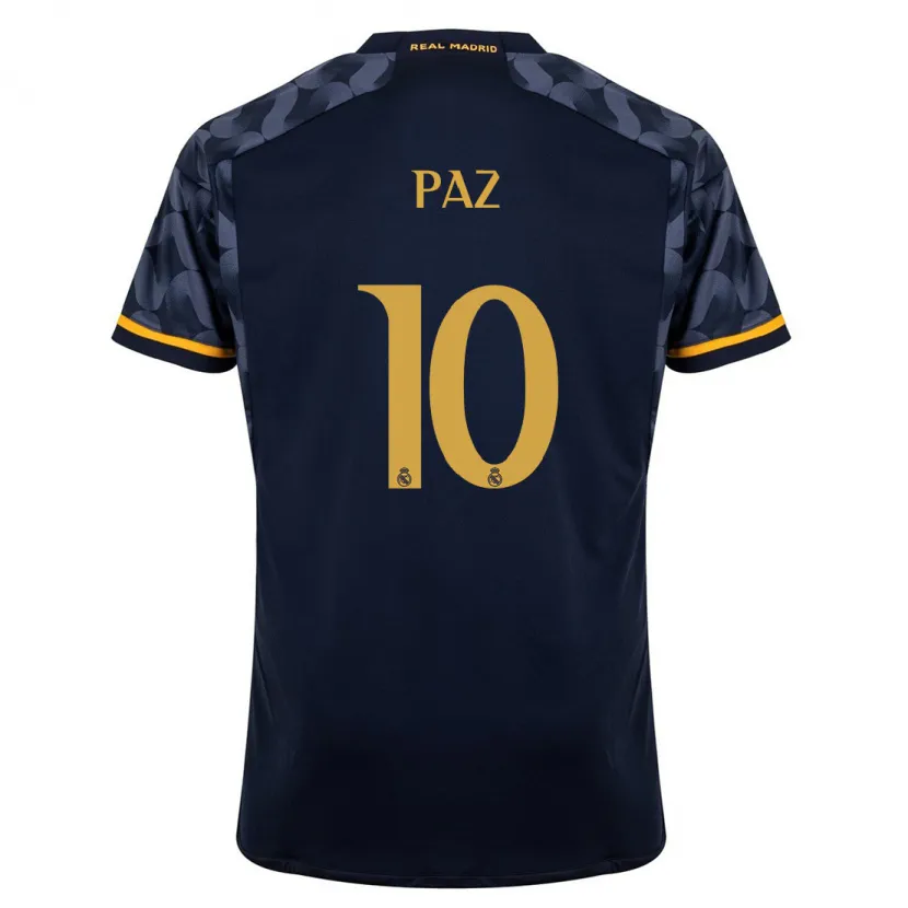 Danxen Niño Camiseta Nico Paz #10 Azul Oscuro 2ª Equipación 2023/24 La Camisa