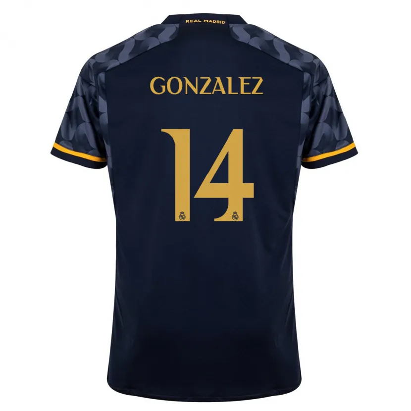 Danxen Niño Camiseta David González #14 Azul Oscuro 2ª Equipación 2023/24 La Camisa