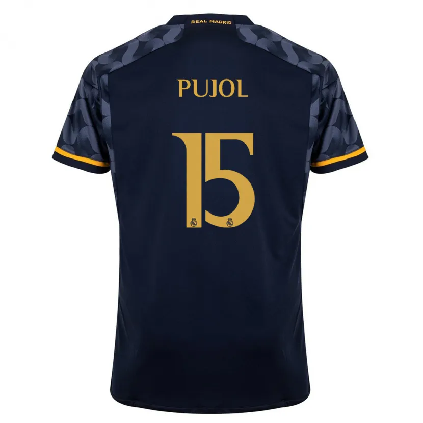 Danxen Niño Camiseta Edgar Pujol #15 Azul Oscuro 2ª Equipación 2023/24 La Camisa