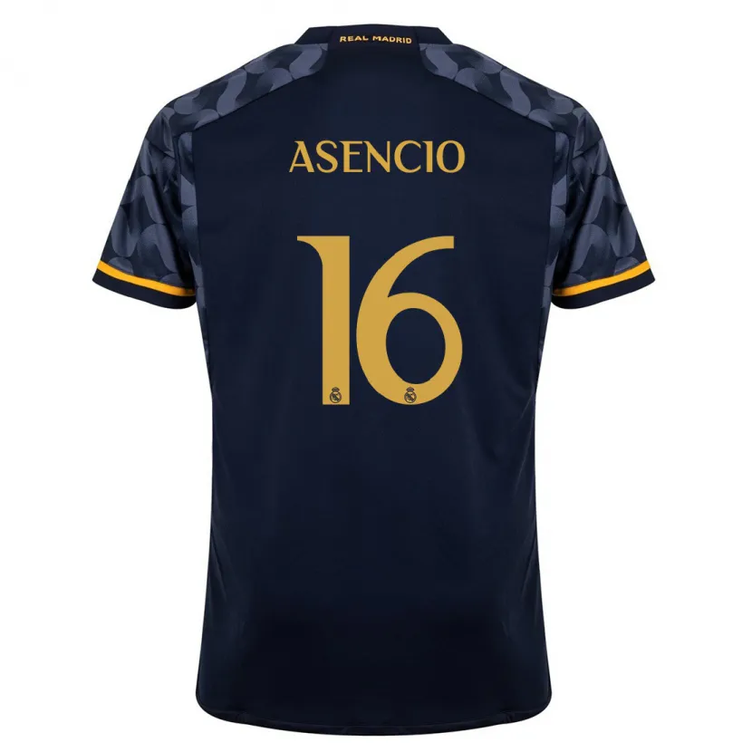 Danxen Niño Camiseta Raúl Asencio #16 Azul Oscuro 2ª Equipación 2023/24 La Camisa