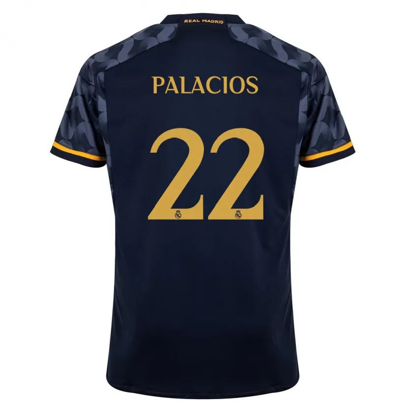 Danxen Niño Camiseta César Palacios #22 Azul Oscuro 2ª Equipación 2023/24 La Camisa