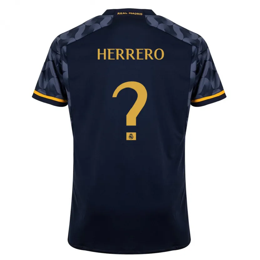 Danxen Niño Camiseta Enrique Herrero #0 Azul Oscuro 2ª Equipación 2023/24 La Camisa