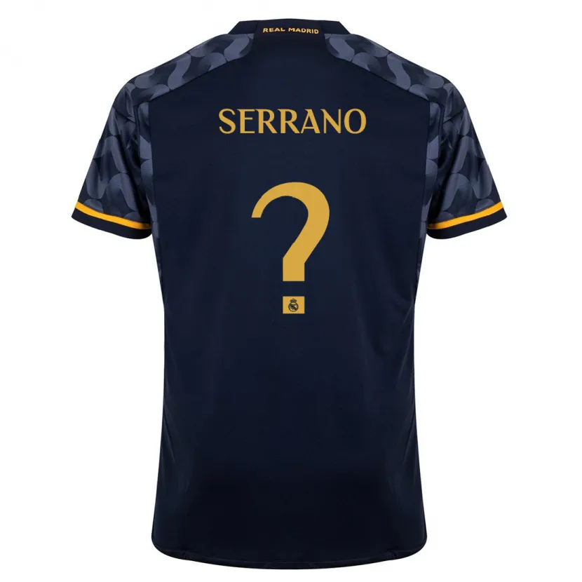 Danxen Niño Camiseta Manu Serrano #0 Azul Oscuro 2ª Equipación 2023/24 La Camisa