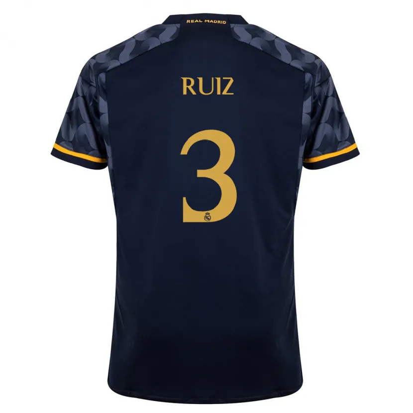 Danxen Niño Camiseta David Ruiz #3 Azul Oscuro 2ª Equipación 2023/24 La Camisa