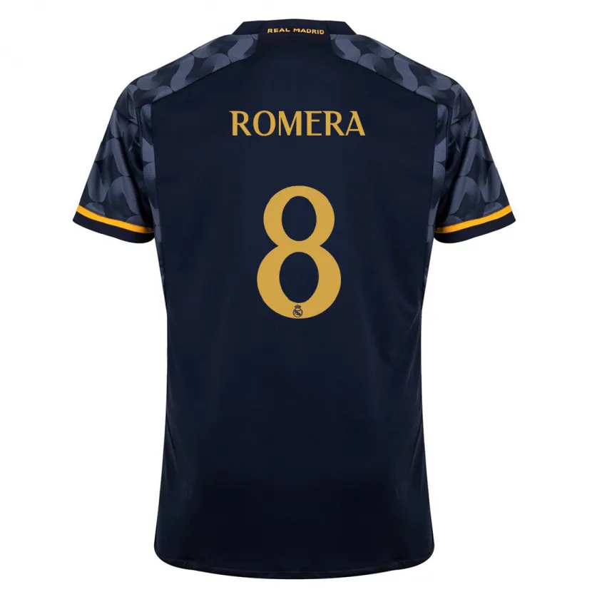 Danxen Niño Camiseta Miguel Romera #8 Azul Oscuro 2ª Equipación 2023/24 La Camisa