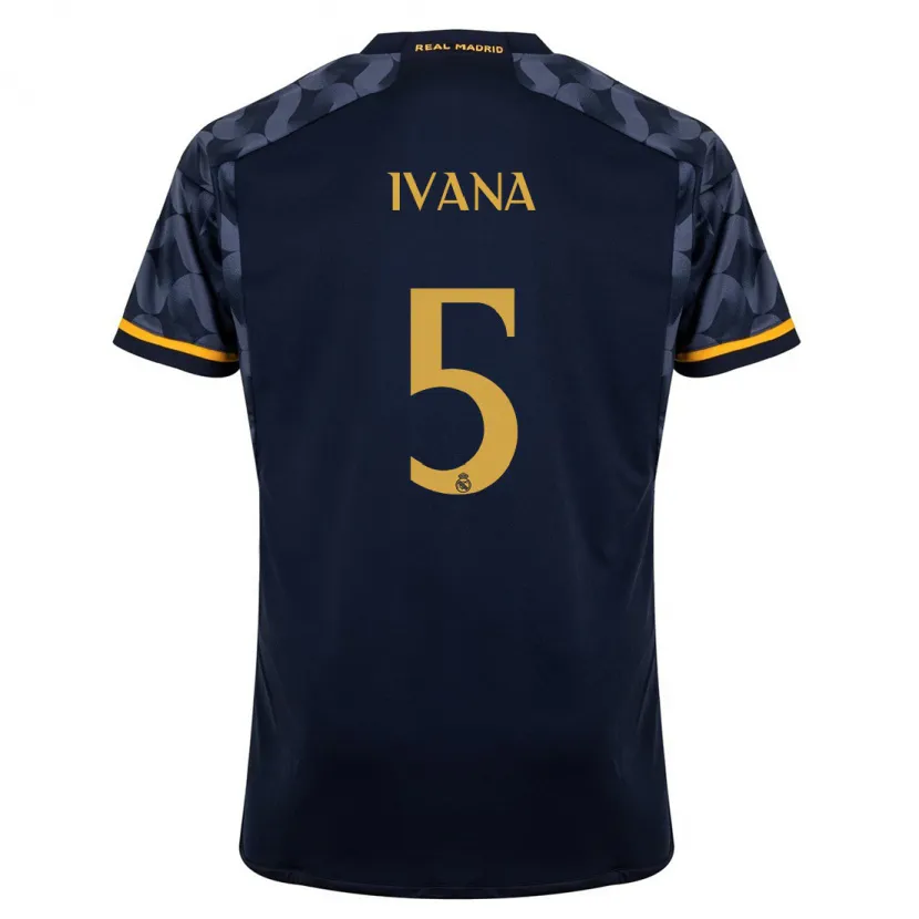 Danxen Niño Camiseta Ivana Andres #5 Azul Oscuro 2ª Equipación 2023/24 La Camisa