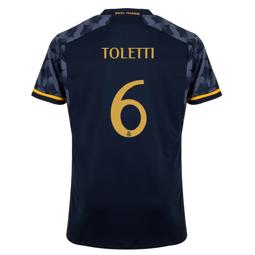 Danxen Niño Camiseta Sandie Toletti #6 Azul Oscuro 2ª Equipación 2023/24 La Camisa