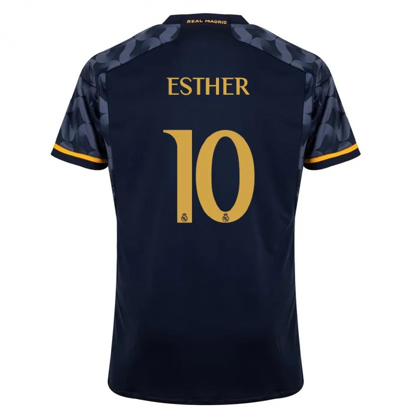 Danxen Niño Camiseta Esther Gonzalez #10 Azul Oscuro 2ª Equipación 2023/24 La Camisa