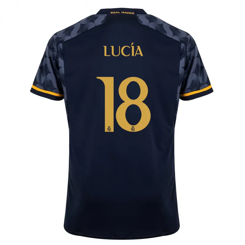 Danxen Niño Camiseta Lucia Rodriguez #18 Azul Oscuro 2ª Equipación 2023/24 La Camisa