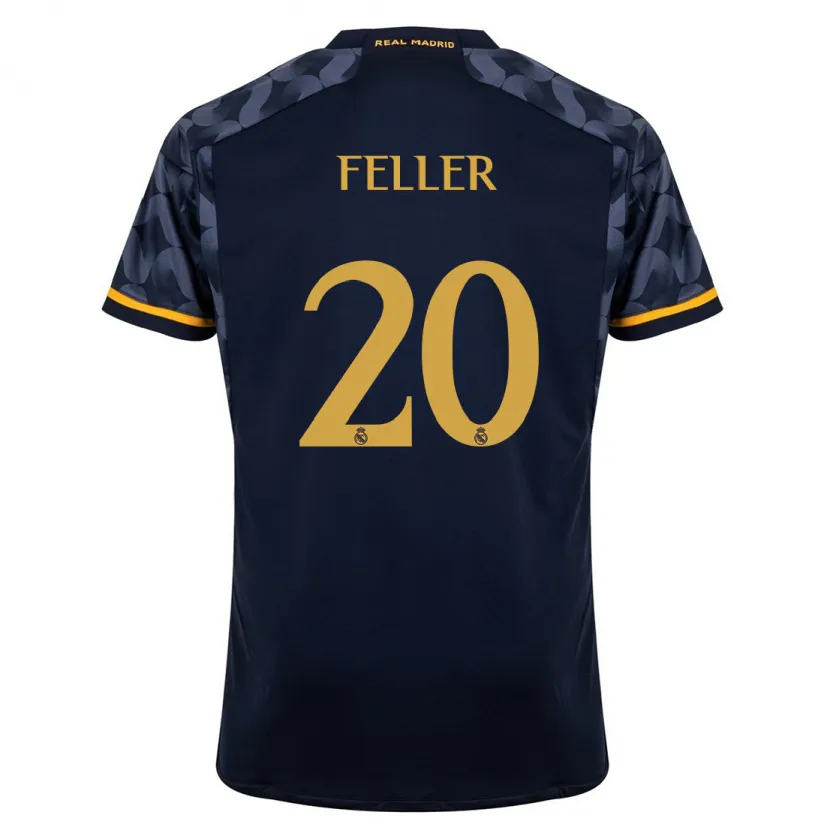 Danxen Niño Camiseta Naomie Feller #20 Azul Oscuro 2ª Equipación 2023/24 La Camisa