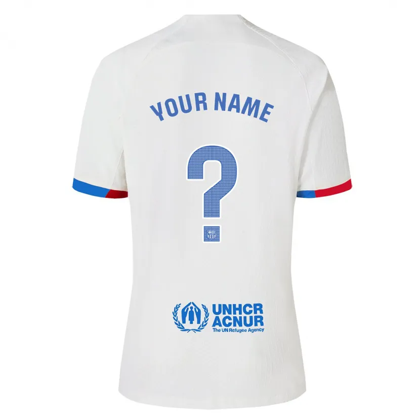 Danxen Niño Camiseta Su Nombre #0 Blanco 2ª Equipación 2023/24 La Camisa