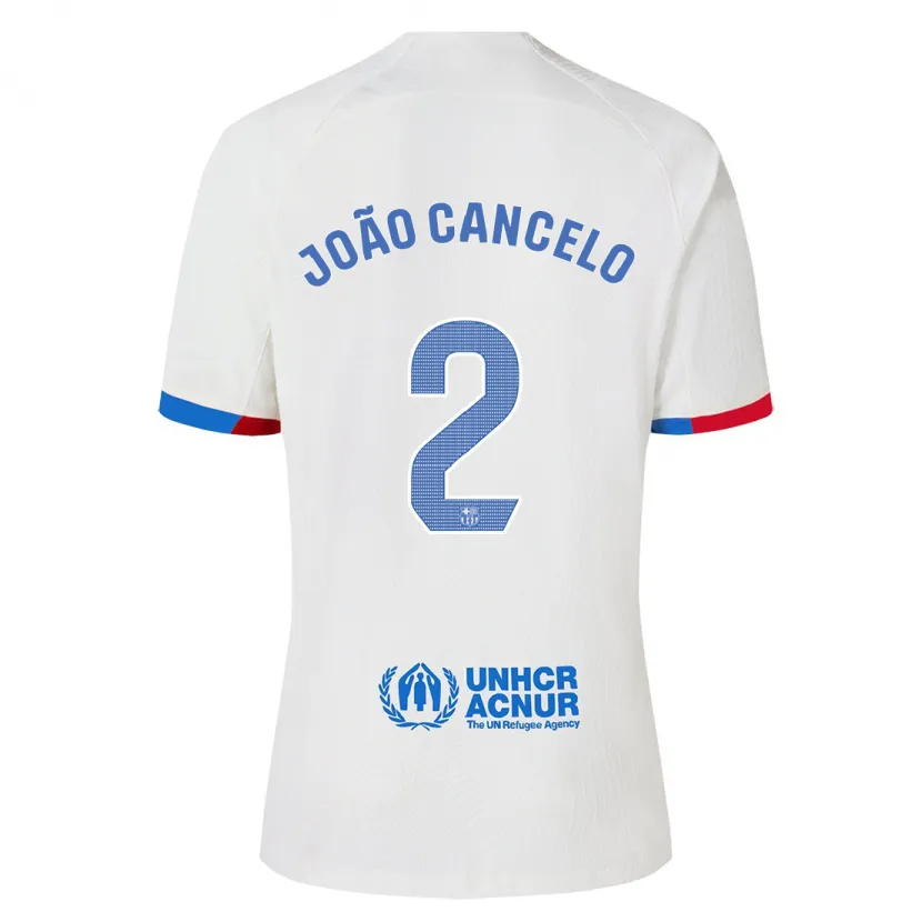 Danxen Niño Camiseta João Cancelo #2 Blanco 2ª Equipación 2023/24 La Camisa