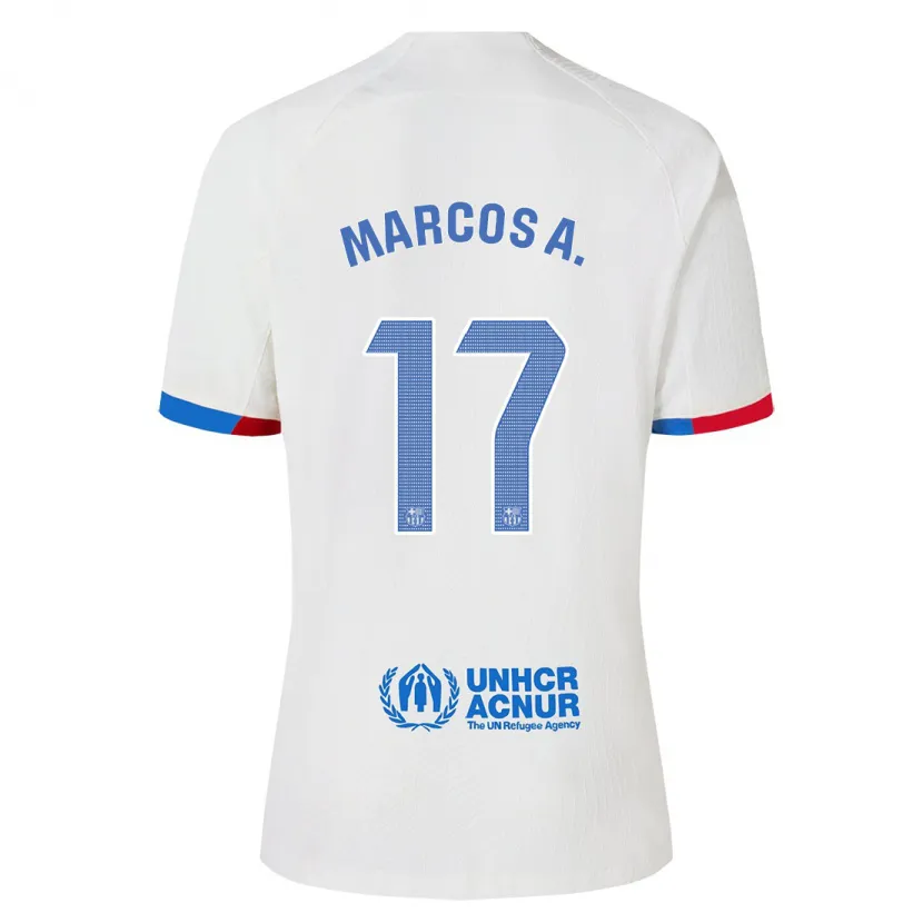 Danxen Niño Camiseta Marcos Alonso #17 Blanco 2ª Equipación 2023/24 La Camisa