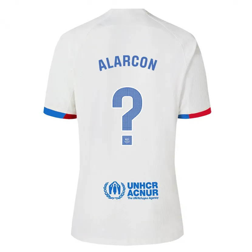 Danxen Niño Camiseta Ángel Alarcón #0 Blanco 2ª Equipación 2023/24 La Camisa