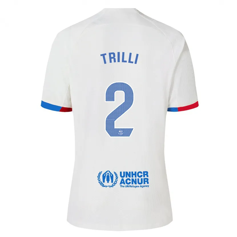 Danxen Niño Camiseta Trilli #2 Blanco 2ª Equipación 2023/24 La Camisa