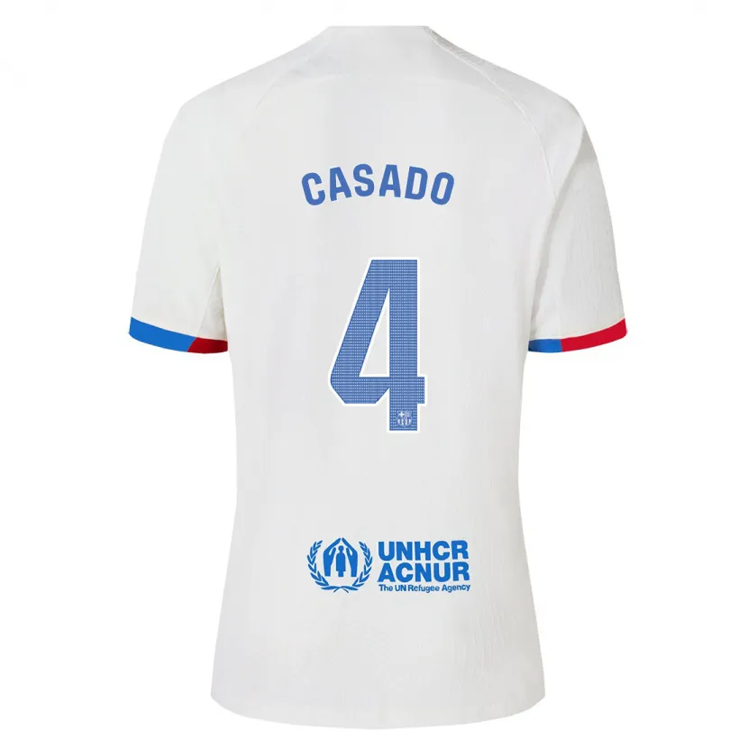 Danxen Niño Camiseta Marc Casadó #4 Blanco 2ª Equipación 2023/24 La Camisa