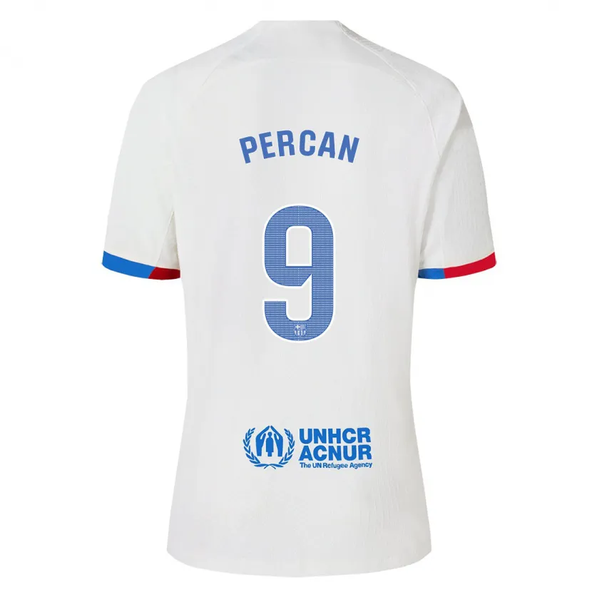 Danxen Niño Camiseta Diego Percan #9 Blanco 2ª Equipación 2023/24 La Camisa