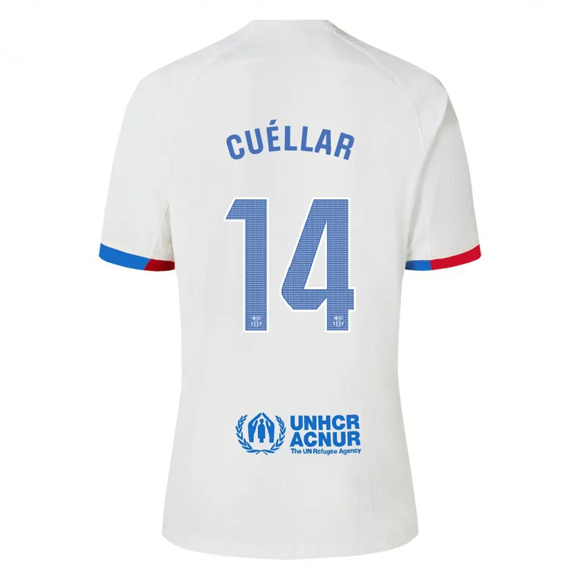 Danxen Niño Camiseta Jaume Cuéllar #14 Blanco 2ª Equipación 2023/24 La Camisa