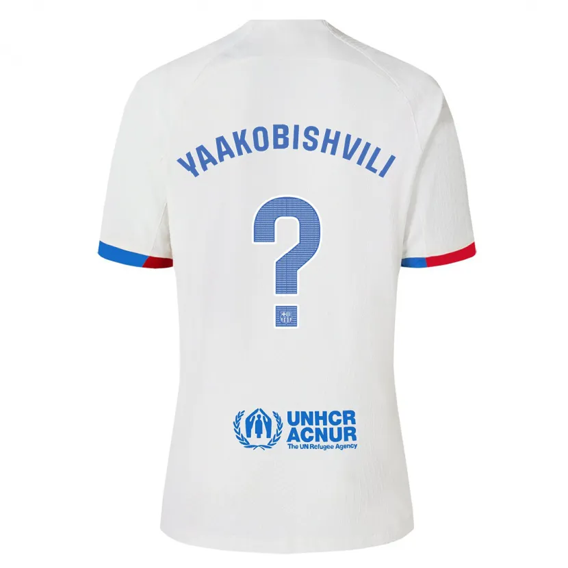 Danxen Niño Camiseta Áron Yaakobishvili #0 Blanco 2ª Equipación 2023/24 La Camisa