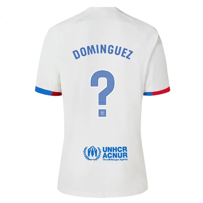 Danxen Niño Camiseta Sergi Domínguez #0 Blanco 2ª Equipación 2023/24 La Camisa