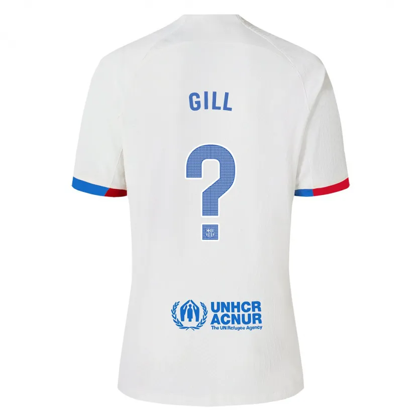 Danxen Niño Camiseta Adrian Gill #0 Blanco 2ª Equipación 2023/24 La Camisa