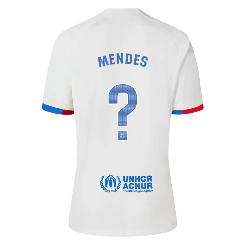 Danxen Niño Camiseta João Mendes #0 Blanco 2ª Equipación 2023/24 La Camisa