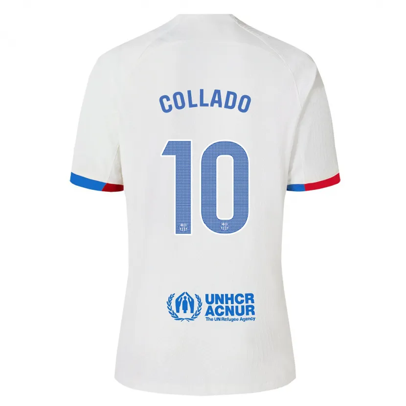 Danxen Niño Camiseta Alex Collado #10 Blanco 2ª Equipación 2023/24 La Camisa