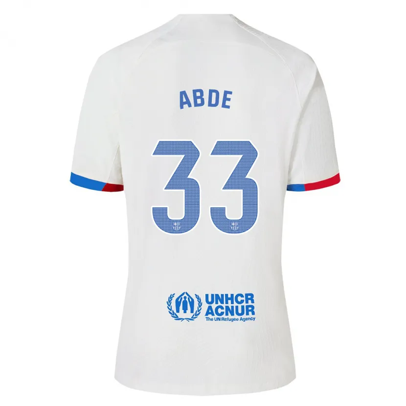 Danxen Niño Camiseta Ez Abde #33 Blanco 2ª Equipación 2023/24 La Camisa