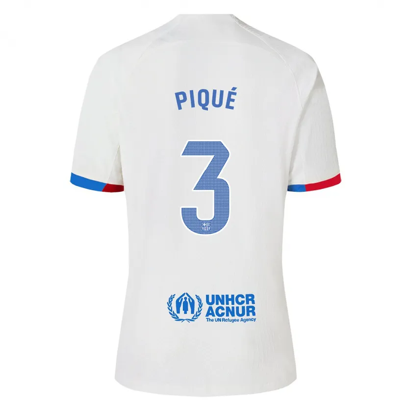 Danxen Niño Camiseta Gerard Pique #3 Blanco 2ª Equipación 2023/24 La Camisa