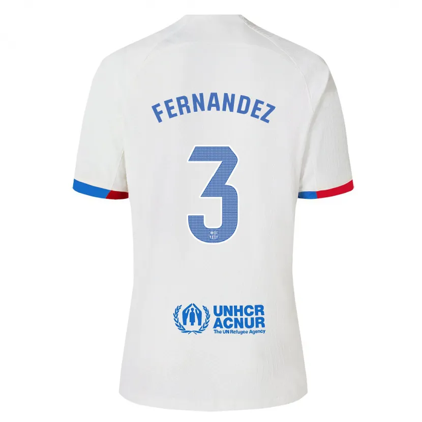 Danxen Niño Camiseta Jana Fernandez #3 Blanco 2ª Equipación 2023/24 La Camisa