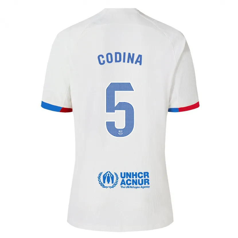 Danxen Niño Camiseta Laia Codina #5 Blanco 2ª Equipación 2023/24 La Camisa