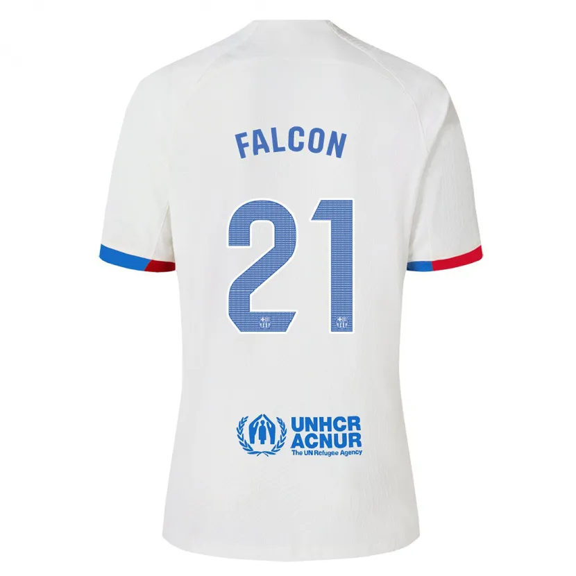 Danxen Niño Camiseta Andrea Falcon #21 Blanco 2ª Equipación 2023/24 La Camisa