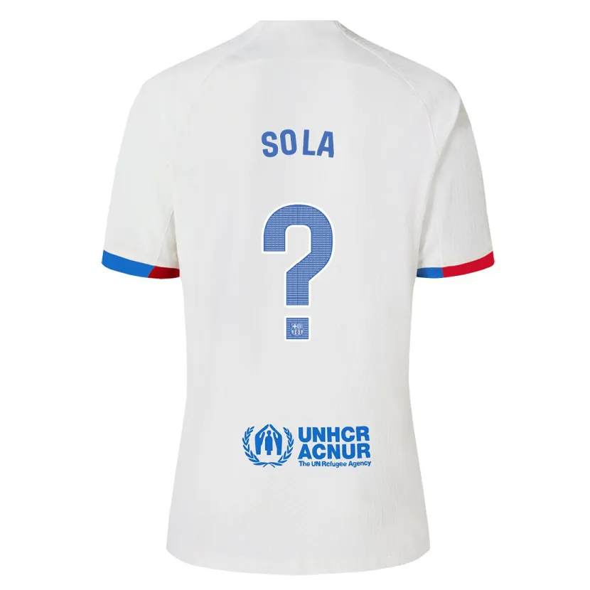 Danxen Niño Camiseta Arnau Sola #0 Blanco 2ª Equipación 2023/24 La Camisa