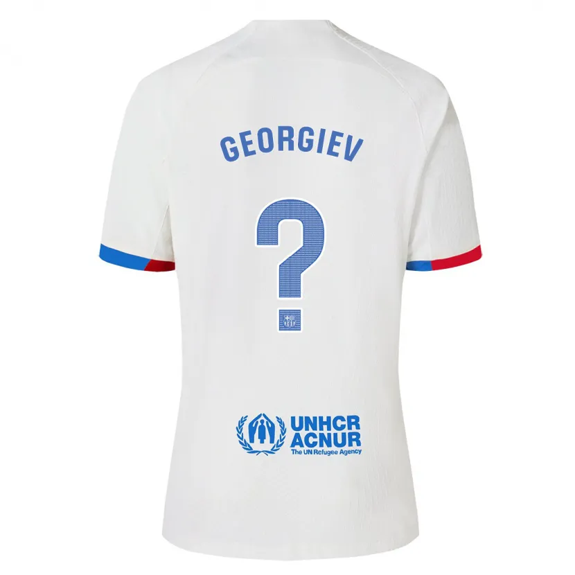 Danxen Niño Camiseta Martin Georgiev #0 Blanco 2ª Equipación 2023/24 La Camisa